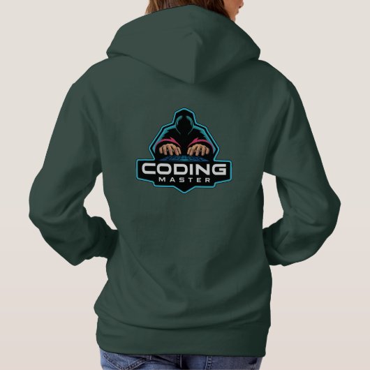 Cyber Coding Guru: Technische Geschenken Hoodie (Achterkant)