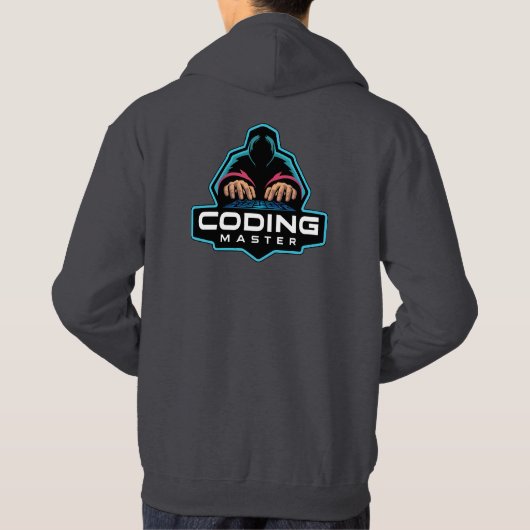 Cyber Coding Guru: Technische Geschenken Hoodie (Achterkant)