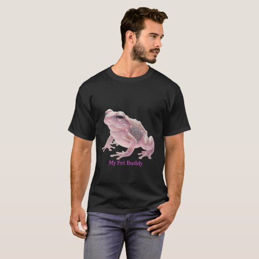 Cyber Crystal Frog Surreal Techno Nature Fusion T-shirt (Voorkant volledig)