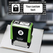 Cyber / Data Security - Lock & IT Code - Eigen tek Zelfinktende Stempel