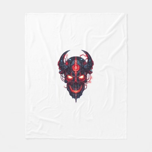 Cyber Demon Schedel Heer Fleece Deken (Voorkant)