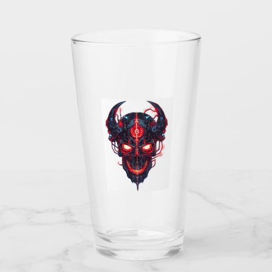 Cyber Demon Schedel Heer Glas (Voorkant)