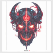 Cyber Demon Skull Lord Sticker (Vel)