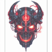 Cyber Demon Skull Lord Sticker (Voorkant)