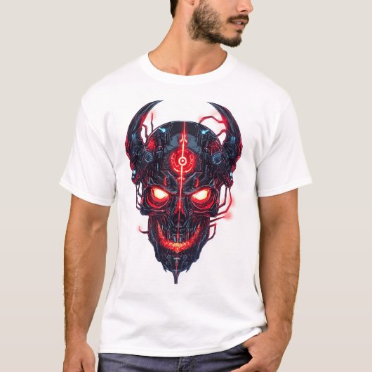 Cyber Demon Skull Lord T-shirt (Voorkant)
