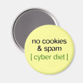 Cyber Diet - Geen koekjes & spam Magneet (Voorkant / Achterkant)