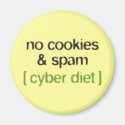 Cyber Diet - Geen koekjes & spam Magneet (Voorkant)