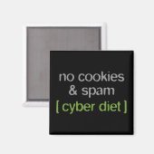 Cyber Diet - Geen koekjes & spam Magneet (Voorkant / Achterkant)