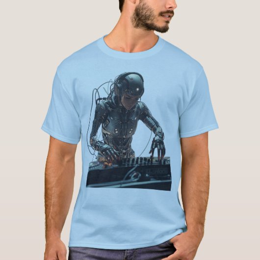 Cyber DJ – Meester van de Soundwave T-shirt (Voorkant)