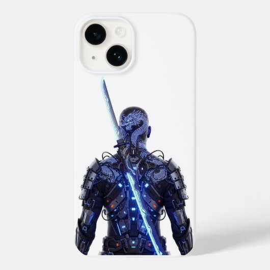 Cyber Dragon Samurai – Toekomstige Krijgerskunst v Case-Mate iPhone Case (Achterkant)