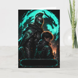 Cyber Dragon Vader Verjaardagskaart Kaart