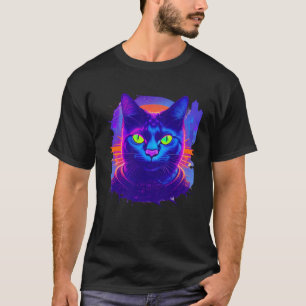 Cyber en futuristische ruimte scifi wereld blauwe t-shirt