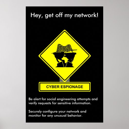 Cyber Espionage Security Awareness Poster (Voorkant)