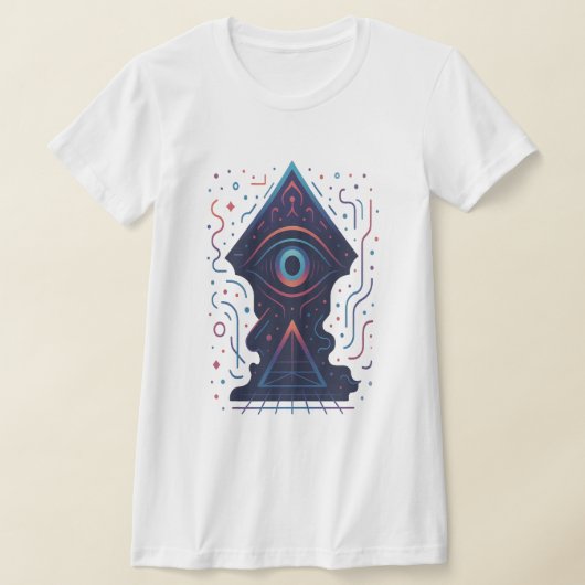 Cyber Eye – Mystic Portal Geometry Ontwerp T-shirt (Laagn)