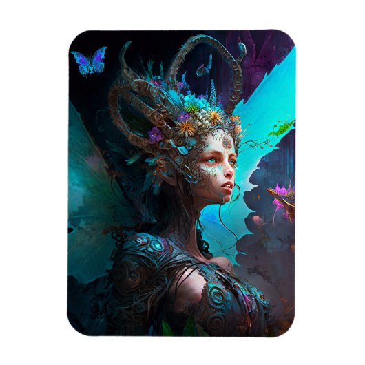 Cyber Fairy Fantasy Art Magneet (Verticaal)