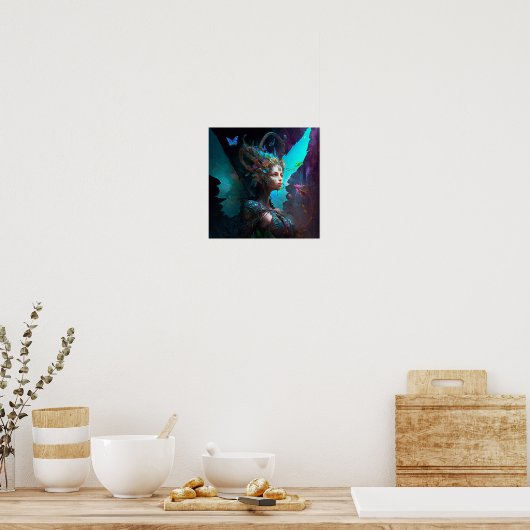 Cyber Fairy Fantasy Art Poster (Keuken)