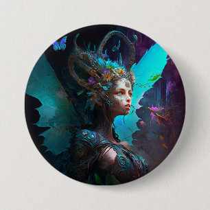 Cyber Fairy Fantasy Art Ronde Button 7,6 Cm