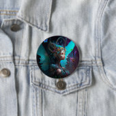 Cyber Fairy Fantasy Art Ronde Button 7,6 Cm (In situ)