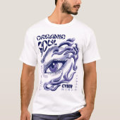 Cyber Fantasy Eye with Liquid Waves T-shirt (Voorkant)