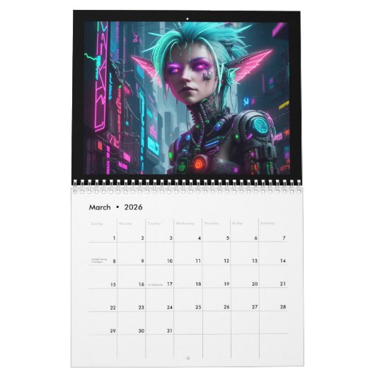 Cyber Fantasy Kalender (Mar 2026)