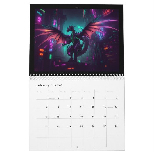 Cyber Fantasy Kalender (Feb 2026)