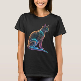 Cyber Feline: Neon Guardian T-shirt