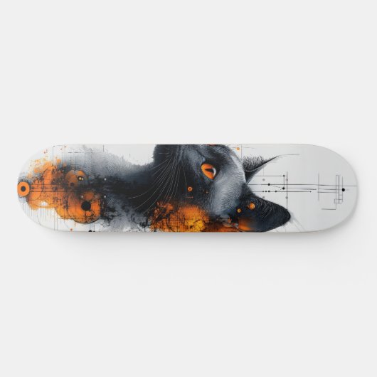 Cyber Feline Persoonlijk Skateboard (Horizontaal)
