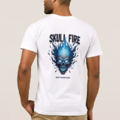 Cyber Flame Skull Shirt – Blue Fire 2025 Grunge AR (Achterkant)