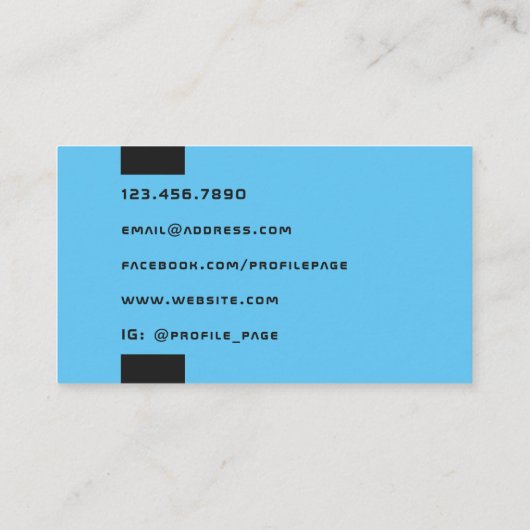 Cyber futuristic minimaal visitekaartje (Achterkant)
