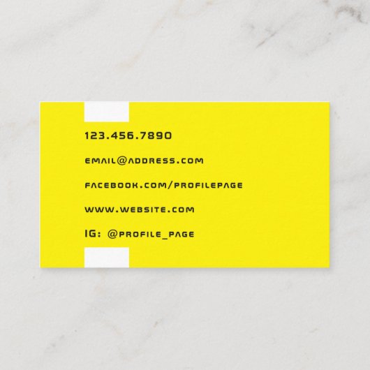 Cyber futuristic minimaal visitekaartje (Achterkant)