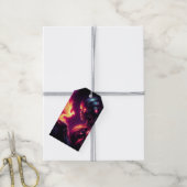 Cyber Futuristische Robot Phoenix Vuur Geest Cadeaulabel (Met Touw)