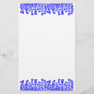 Cyber Garden - Blauw Briefpapier