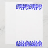Cyber Garden - Blauw Briefpapier (Voorkant / Achterkant)