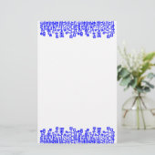 Cyber Garden - Blauw Briefpapier (Staand voorkant)