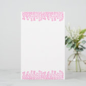 Cyber Garden - Roze Briefpapier (Staand voorkant)