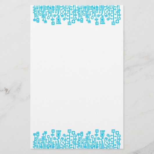 Cyber Garden - Sky Blue Briefpapier (Voorkant)