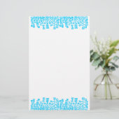 Cyber Garden - Sky Blue Briefpapier (Staand voorkant)