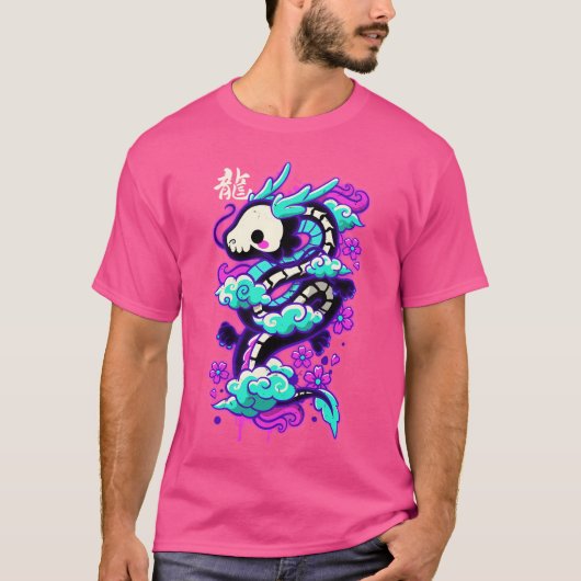 Cyber Ghost Dragon T-shirt (Voorkant)