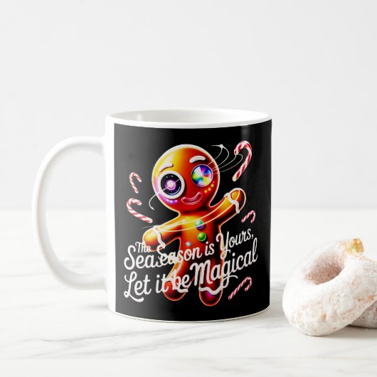 Cyber-Gingerbread Collector's Mug unique magical Koffiemok (Met donut)