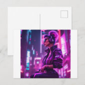 Cyber Girl Briefkaart (Voorkant / Achterkant)