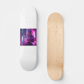 Cyber Girl Persoonlijk Skateboard (Voorkant)