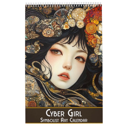 Cyber Girl: symbolistische kunstkalender Kalender (Hoes)