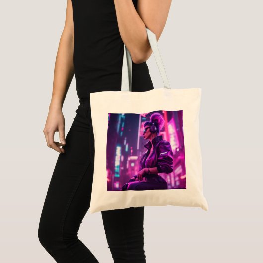 Cyber Girl Tote Bag (Voorkant (product))