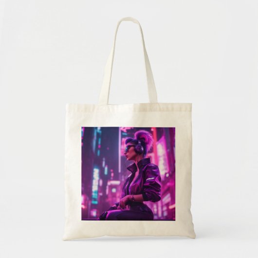Cyber Girl Tote Bag (Voorkant)