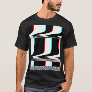 Cyber Glitch Mod Streep T-shirt