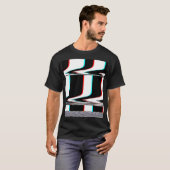 Cyber Glitch Mod Streep T-shirt (Voorkant volledig)