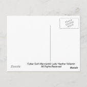 Cyber Gothic Mermaid Jelly Fish Fantasy Briefkaart (Achterkant)