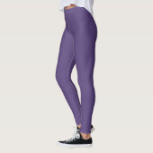 Cyber Grape Kleur Effen Vlak Leggings (Links)