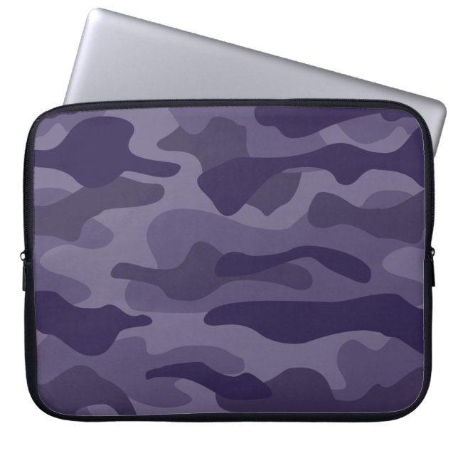 Cyber Grape Monocolor Camo Laptop Sleeve (Voorkant)