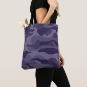 Cyber Grape Monocolor Camo Tote Bag (Dichtbij)